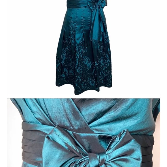 Mother of the bride dress/cocktail dress.silky teal blue. New with tags. - Picture 4 of 4